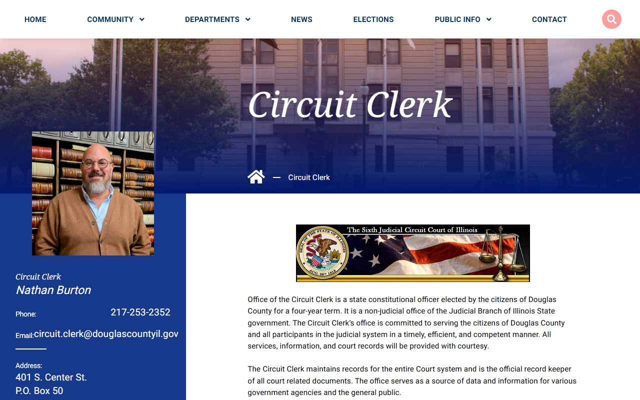 Douglas County Circuit Clerk office Tuscola Illinois