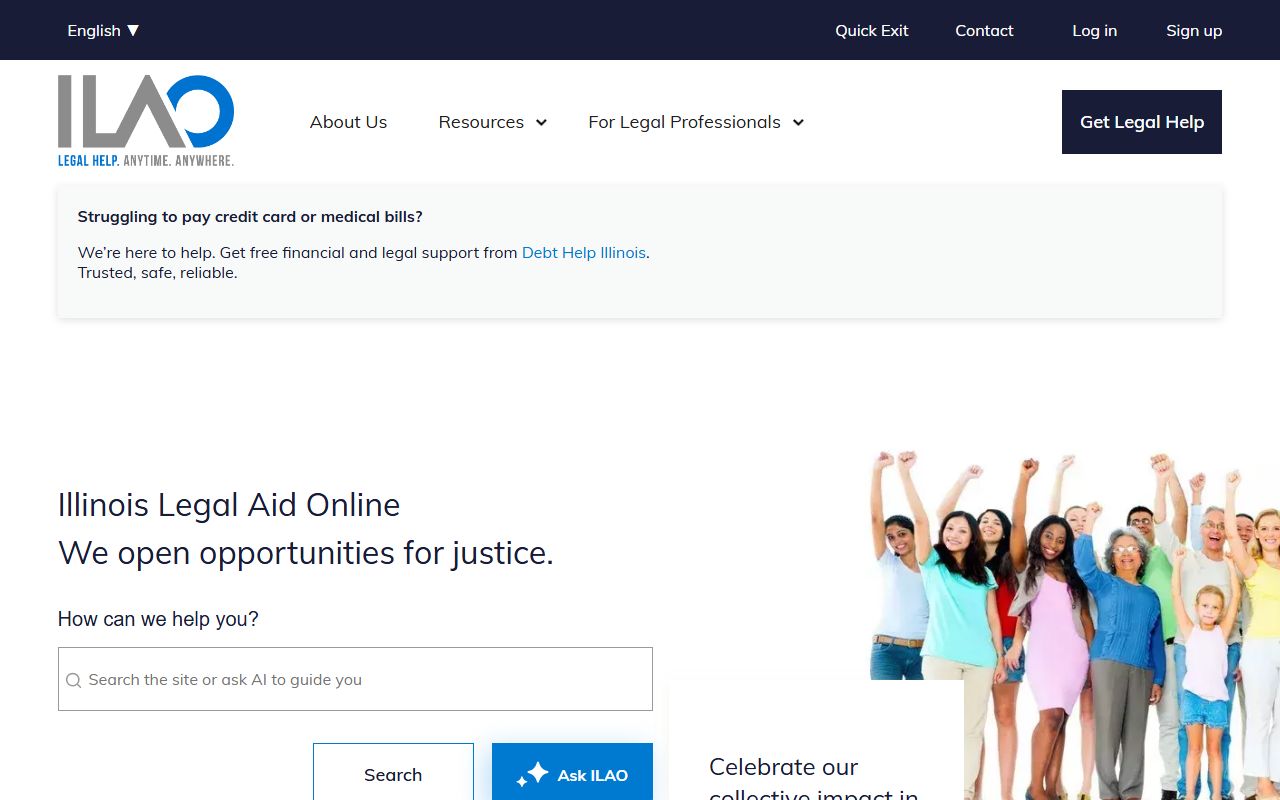 Illinois Legal Aid Online free legal help for Illinois court records and cases